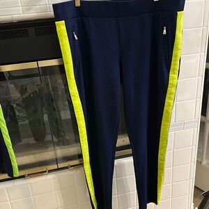 LRL Lauren Active Navy and Lime Joggers - XL